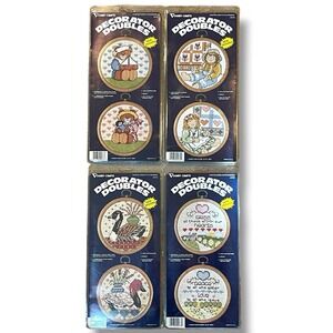 Vogart Crafts Decorator Doubles Counted‎ Cross Stitch Kits Lot of 4 Sealed NOS